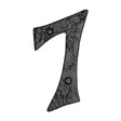 This is an image of a The Tudor Collection - Numeral 7 - 4" Black Iron, tc355-7 that is available to order from Trade Door Handles in Kendal.