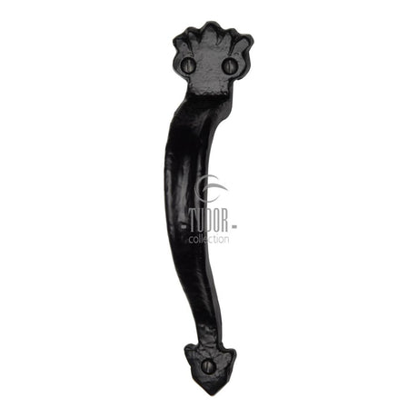 This is an image of a The Tudor Collection - Door Pull Handle 7" Black Iron, tc383-204 that is available to order from Trade Door Handles in Kendal.