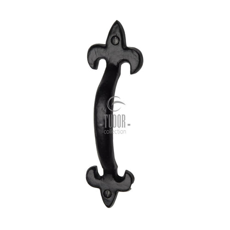 This is an image of a The Tudor Collection - Door Pull Handle 5" Black Iron, tc385-128 that is available to order from Trade Door Handles in Kendal.