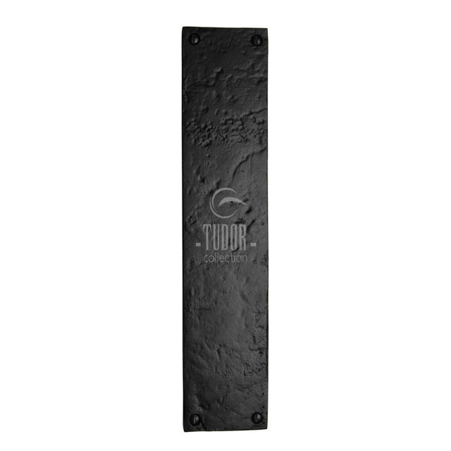 This is an image of a The Tudor Collection - Fingerplate 301 x 65mm - Black Iron, tc430 that is available to order from Trade Door Handles in Kendal.