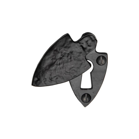 This is an image of a The Tudor Collection - Covered Keyhole Black Iron, tc542 that is available to order from Trade Door Handles in Kendal.