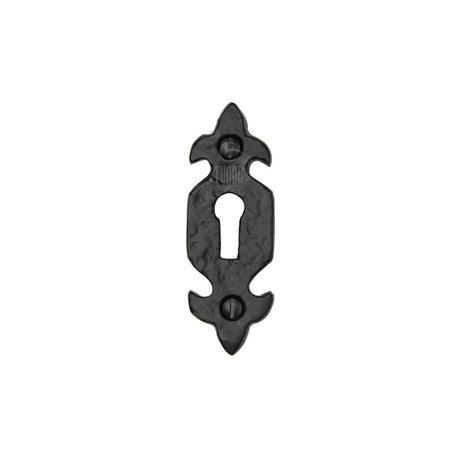 This is an image of a The Tudor Collection - Keyhole Escutcheon Black Iron, tc545 that is available to order from Trade Door Handles in Kendal.