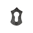 This is an image of a The Tudor Collection - Euro Profile Cylinder Escutcheon Black Iron, tc547 that is available to order from Trade Door Handles in Kendal.