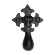 This is an image of a The Tudor Collection - Cabinet Drop Pull Black Iron, tc625 that is available to order from Trade Door Handles in Kendal.