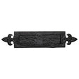 This is an image of a The Tudor Collection - Fleur de Lys Letterplate Black Iron, tc770 that is available to order from Trade Door Handles in Kendal.