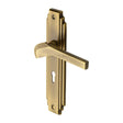 This is an image of a Heritage Brass - Door Handle Lever Lock Tiffany Design Antique Brass Finish, tif5200-at that is available to order from Trade Door Handles in Kendal.