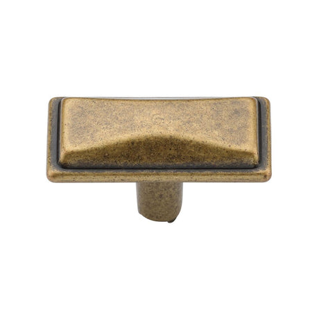 This is an image of a M.Marcus - Luca Cabinet Knob 45mm Distressed Brass Finish, tk4090-045-dbs that is available to order from Trade Door Handles in Kendal.