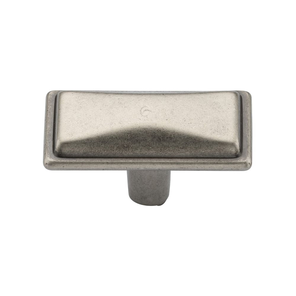 This is an image of a M.Marcus - Luca Cabinet Knob 45mm Distressed Pewter Finish, tk4090-045-dpw that is available to order from Trade Door Handles in Kendal.