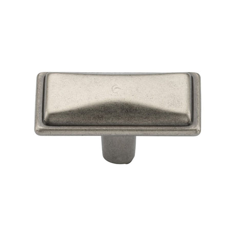 This is an image of a M.Marcus - Luca Cabinet Knob 45mm Distressed Pewter Finish, tk4090-045-dpw that is available to order from Trade Door Handles in Kendal.