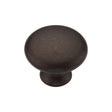 This is an image of a M.Marcus - Classic Round Knob 030mm Matt Bronze Finish, tk4226-030-lbn that is available to order from Trade Door Handles in Kendal.