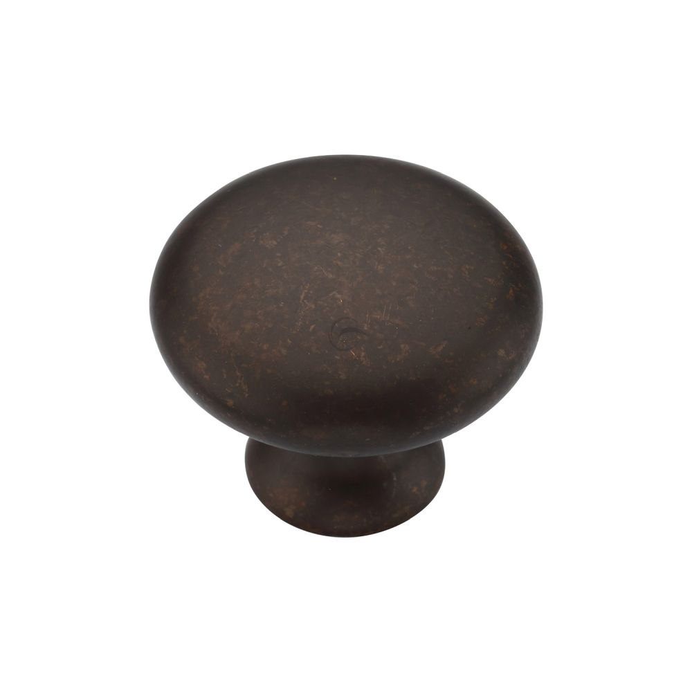 This is an image of a M.Marcus - Classic Round Knob 030mm Matt Bronze Finish, tk4226-030-lbn that is available to order from Trade Door Handles in Kendal.