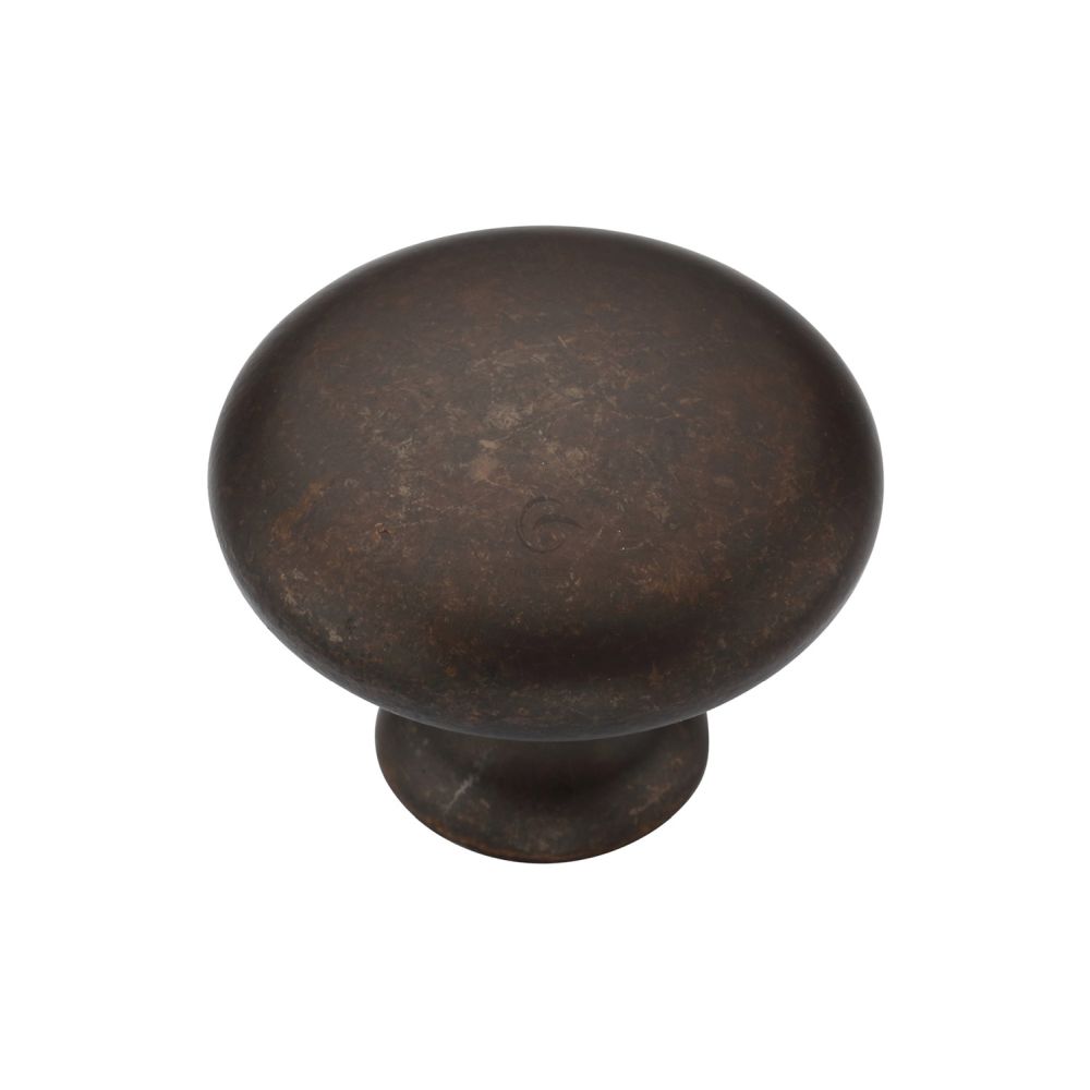 This is an image of a M.Marcus - Classic Round Knob 035mm Matt Bronze Finish, tk4226-035-lbn that is available to order from Trade Door Handles in Kendal.