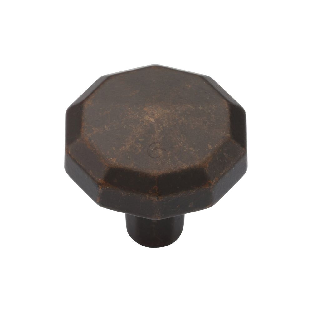 This is an image of a M.Marcus - Terre Cabinet Knob 032mm Matt Bronze Finish, tk4231-032-lbn that is available to order from Trade Door Handles in Kendal.