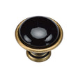 This is an image of a M.Marcus - Dome Cabinet Knob 035mm Distressed Brass Finish, tk4316-035-dbs that is available to order from Trade Door Handles in Kendal.