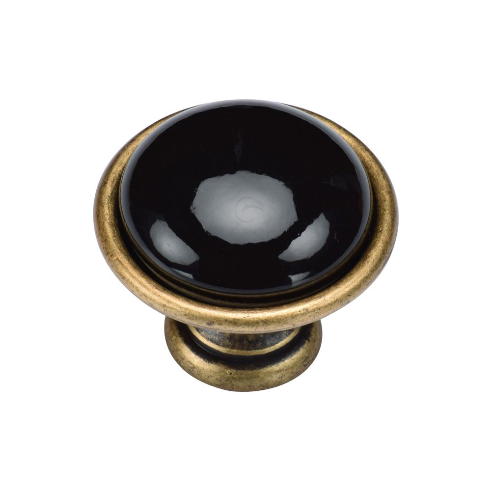 This is an image of a M.Marcus - Dome Cabinet Knob 035mm Distressed Brass Finish, tk4316-035-dbs that is available to order from Trade Door Handles in Kendal.