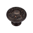 This is an image of a M.Marcus - Decorated Round Knob 035mm Matt Bronze Finish, tk4401-035-lbn that is available to order from Trade Door Handles in Kendal.