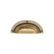 High quality image of M.Marcus - Faux Screw Bin (Cup) Pull 064mm Distressed Brass Finish | Sku. tk5120-064-dbs | Trade Door Handles, Kendal.