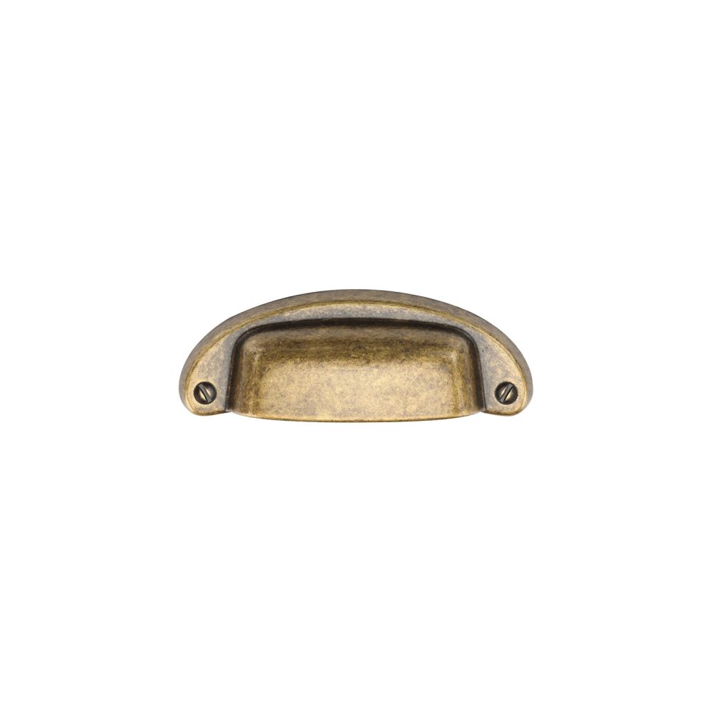 High quality image of M.Marcus - Classic Cup Pull 032mm Distressed Brass Finish | Sku. tk5332-032-dbs | Trade Door Handles, Kendal.