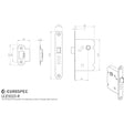 This image is a line drwaing of a Eurospec - Upright Latch Radius 64mm - Nickel Plate available to order from Trade Door Handles in Kendal