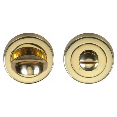 This is an image of a Heritage Brass - Thumbturn & Emergency Release Polished Brass Finish, v0678-pb that is available to order from Trade Door Handles in Kendal.