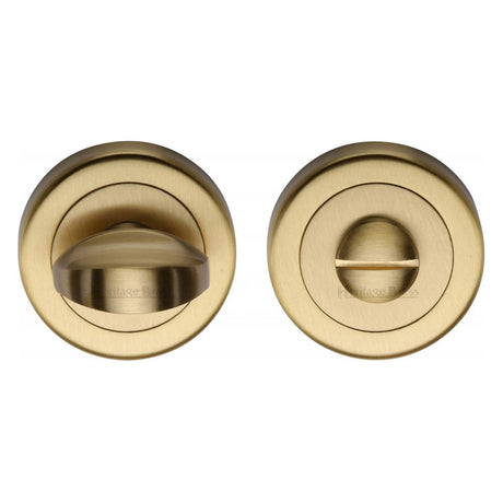 This is an image of a Heritage Brass - Thumbturn & Emergency Release Satin Brass Finish, v0678-sb that is available to order from Trade Door Handles in Kendal.