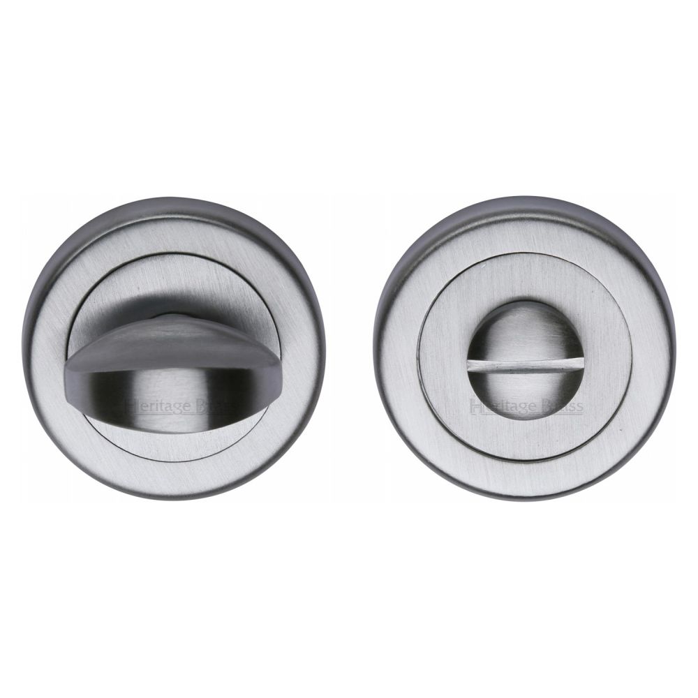 High quality image of Heritage Brass - Thumbturn & Emergency Release Satin Chrome Finish | Sku. v0678-sc | Trade Door Handles, Kendal.