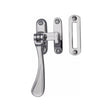 This is an image of a Heritage Brass - Casement Window Fastener Spoon Pattern Polished Chrome Finish, v1003-mp-hp-pc that is available to order from Trade Door Handles in Kendal.