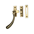 This is an image of a Heritage Brass - Casement Window Fastener Ball Design Polished Brass Finish, v1008-mp-hp-pb that is available to order from Trade Door Handles in Kendal.