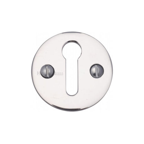 This is an image of a Heritage Brass - Keyhole Escutcheon Polished Chrome Finish, v1010-pc that is available to order from Trade Door Handles in Kendal.