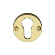 This is an image of a Heritage Brass - Euro Profile Cylinder Escutcheon Polished Brass Finish, v1012-pb that is available to order from Trade Door Handles in Kendal.