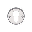 This is an image of a Heritage Brass - Euro Profile Cylinder Escutcheon Polished Chrome Finish, v1012-pc that is available to order from Trade Door Handles in Kendal.