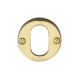 This is an image of a Heritage Brass - Oval Profile Cylinder Escutcheon Polished Brass Finish, v1013-pb that is available to order from Trade Door Handles in Kendal.