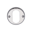 This is an image of a Heritage Brass - Oval Profile Cylinder Escutcheon Polished Chrome Finish, v1013-pc that is available to order from Trade Door Handles in Kendal.