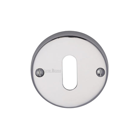 This is an image of a Heritage Brass - Keyhole Escutcheon Polished Chrome Finish, v1014-pc that is available to order from Trade Door Handles in Kendal.