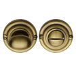 This is an image of a Heritage Brass - Thumbturn & Emergency Release Antique Brass Finish, v1015-at that is available to order from Trade Door Handles in Kendal.