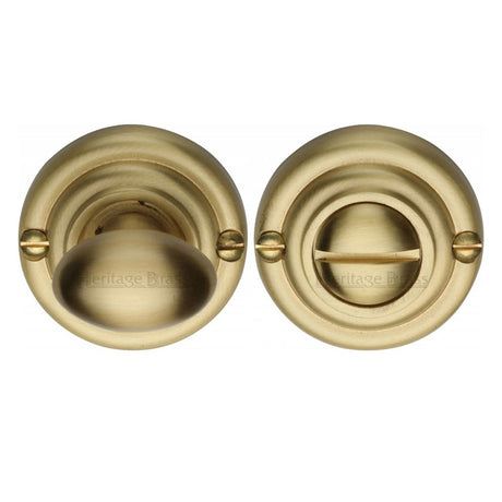 This is an image of a Heritage Brass - Thumbturn & Emergency Release Satin Brass Finish, v1015-sb that is available to order from Trade Door Handles in Kendal.