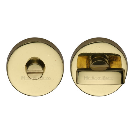 This is an image of a Heritage Brass - Thumbturn & Emergency Release Polished Brass Finish, v1018-pb that is available to order from Trade Door Handles in Kendal.