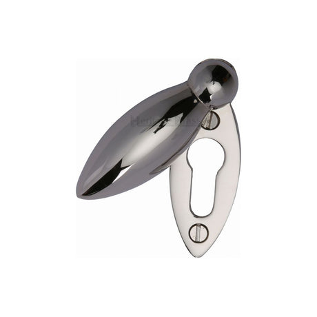 This is an image of a Heritage Brass - Covered Keyhole Oval Polished Nickel Finish, v1022-pnf that is available to order from Trade Door Handles in Kendal.