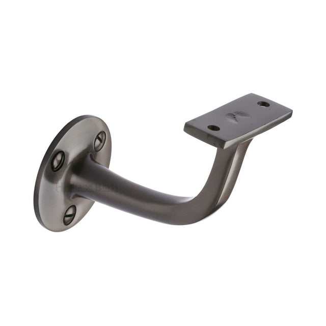 This is a image of a Heritage Brass - Handrail Bracket 2 1/2" Matt Bronze Finish that is available to order from Trade Door Handles in Kendal