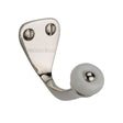 This is a image of a Heritage Brass - Single Robe Hook Pol. Nickel Finish that is available to order from Trade Door Handles in Kendal