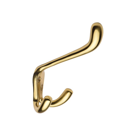 This is an image of a Heritage Brass - Hat and Coat Hook Polished Brass Finish, v1058-pb that is available to order from Trade Door Handles in Kendal.