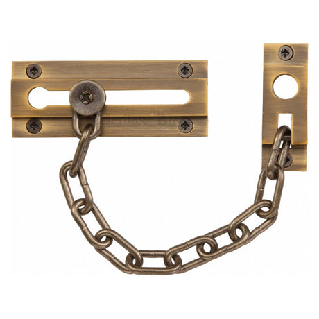 This is an image of a Heritage Brass - Door Chain Antique Brass Finish, v1070-at that is available to order from Trade Door Handles in Kendal.