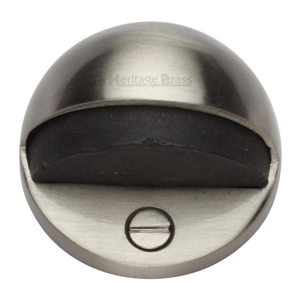 This is an image of a Heritage Brass - Shielded Door Stop Satin Nickel Finish, v1080-sn that is available to order from Trade Door Handles in Kendal.