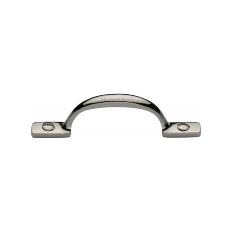 This is an image of a Heritage Brass - Pull Handle Russell Design 102mm Polished Nickel Finish, v1090-102-pnf that is available to order from Trade Door Handles in Kendal.