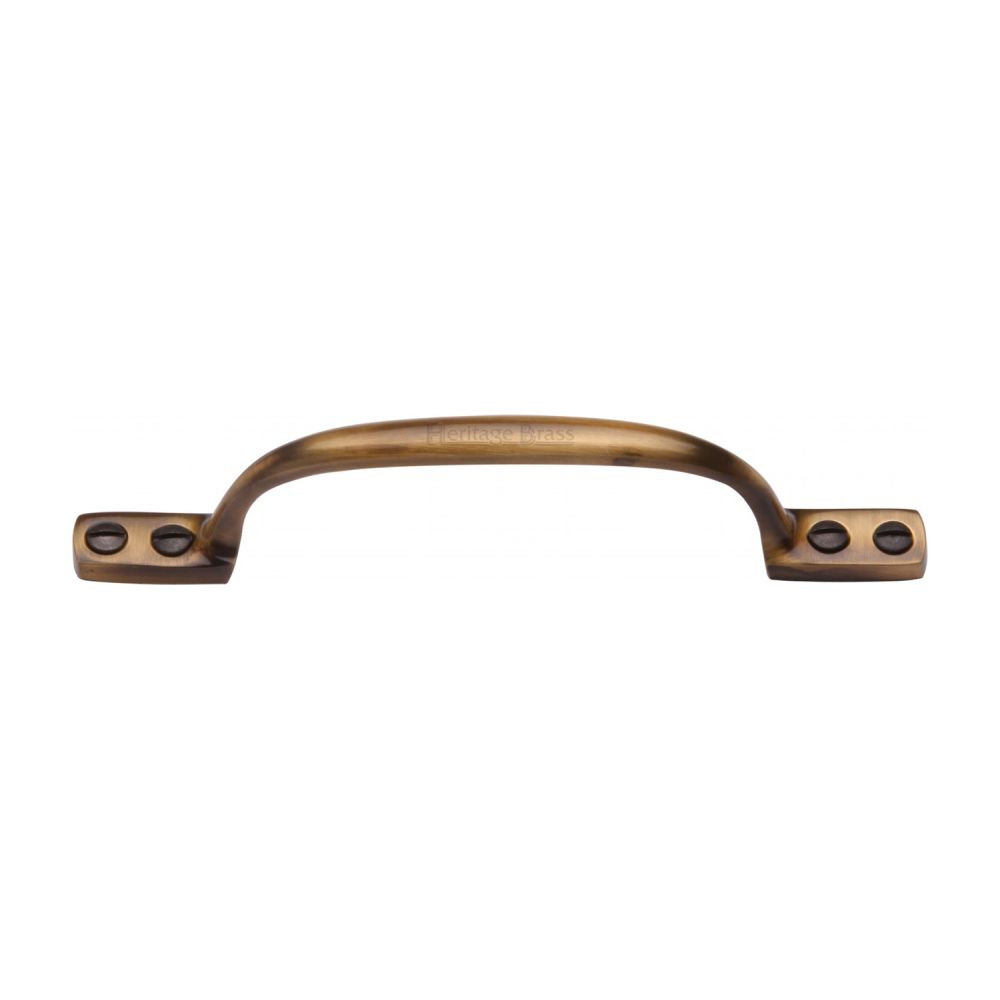 This is an image of a Heritage Brass - Pull Handle Russell Design 152mm Antique Brass Finish, v1090-152-at that is available to order from Trade Door Handles in Kendal.