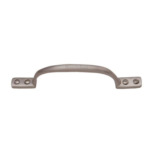 This is an image of a Heritage Brass - Pull Handle Russell Design 152mm Satin Nickel Finish, v1090-152-sn that is available to order from Trade Door Handles in Kendal.