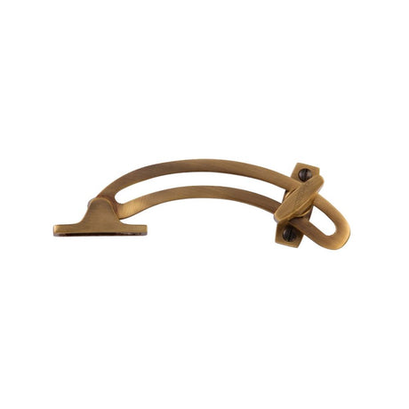 This is an image of a Heritage Brass - Quadrant Stay Antique Brass Finish, v1118-at that is available to order from Trade Door Handles in Kendal.