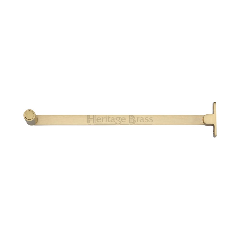 This is an image of a Heritage Brass - Roller Arm Stay 150mm Satin Brass Finish, v1119-6-sb that is available to order from Trade Door Handles in Kendal.