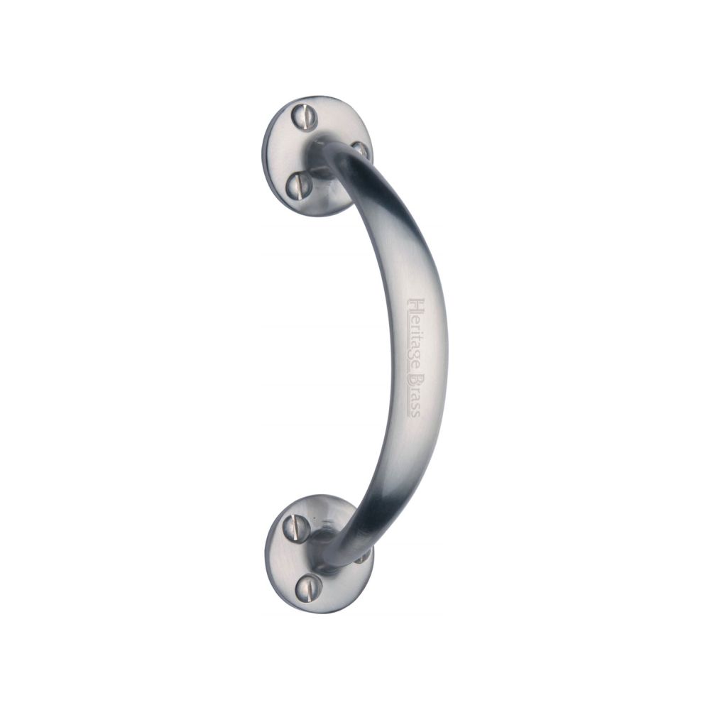 This is an image of a Heritage Brass - Pull Handle Satin Chrome Finish, v1140-sc that is available to order from Trade Door Handles in Kendal.