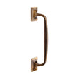 This is an image of a Heritage Brass - Door Pull Handle Cranked Design 12" Antique Brass Finish, v1150-310-at that is available to order from Trade Door Handles in Kendal.